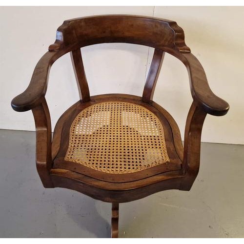Vintage French Desk Chair in Mahogany For Sale - Image 3 of 5