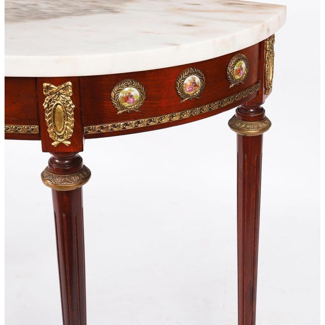 Vintage French Console Table in Sevres Porcelain and Ormolu Mounts, 1950s For Sale - Image 6 of 16