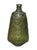 Vintage-Inspired Olive Green Textured Glass Bottle Floor Vase For Sale - Image 4 of 12