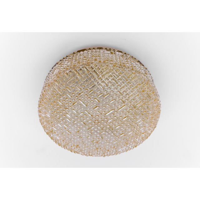 Metal Amber Bubble Glass Flush Mount Lamp by Helena Tynell for Limburg Boom, 1960s For Sale - Image 7 of 11