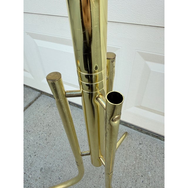 Mid 20th Century Vintage Mid Century Modern Brass Coat Rack For Sale - Image 6 of 11