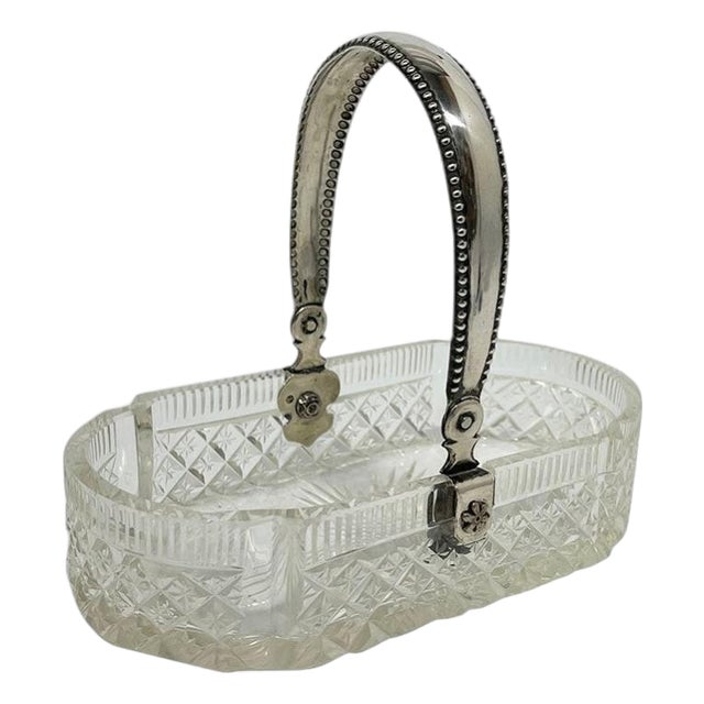 Dutch Crystal with Silver Sugar Bowl by Höhle and Bolhuis, Amsterdam, 1909 For Sale