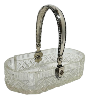 Dutch Crystal with Silver Sugar Bowl by Höhle and Bolhuis, Amsterdam, 1909