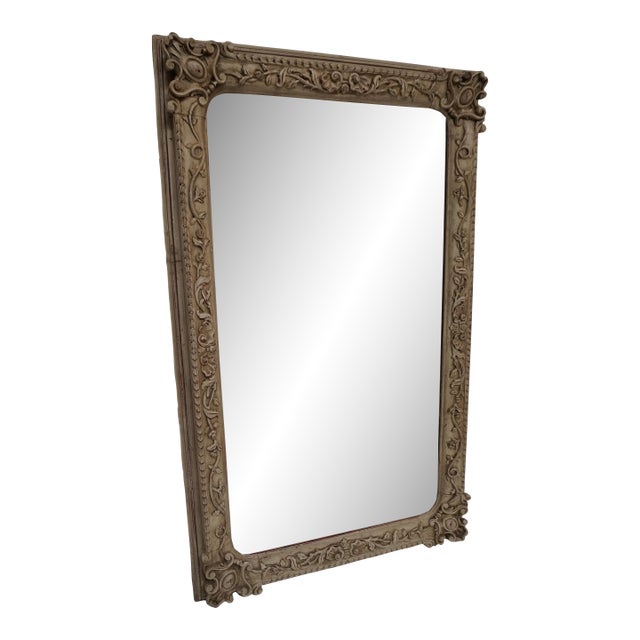 Italian Carved Painted Mirror 1940’s From Melissa Levinson For Sale