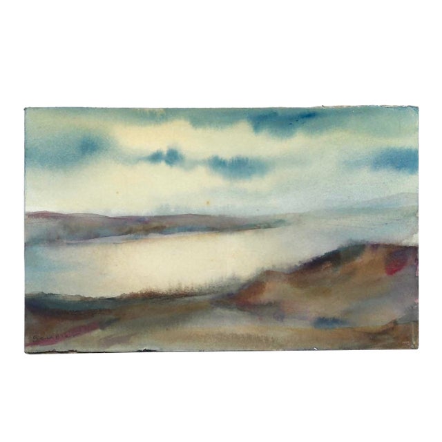 1960s Arthur Sembler Coastal Landscape Painting For Sale