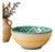 Intreccio Teal Deep Pasta & Soup Bowl | Hand-Painted Italian Pasta Bowl From Deruta For Sale
