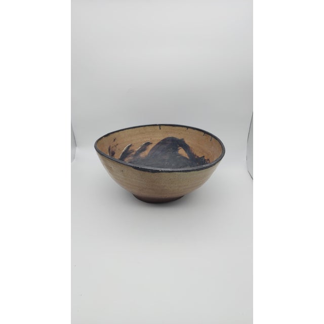 Mid 20th Century Mid 20th Century Large Studio Pottery Bowl For Sale - Image 5 of 6