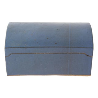 Blue Studio Pottery Box by Dennis Kirchmann For Sale