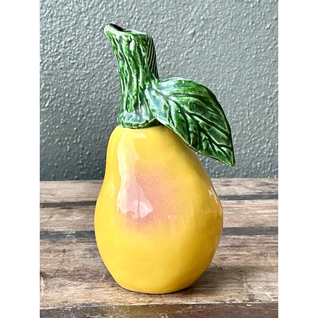 Vintage Glazed Ceramic Small Pitcher For Sale - Image 10 of 12