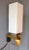 Italian Brass, Chrome Plating, and Opaline Glass Sconces, 1960s, Set of 2 For Sale - Image 4 of 8