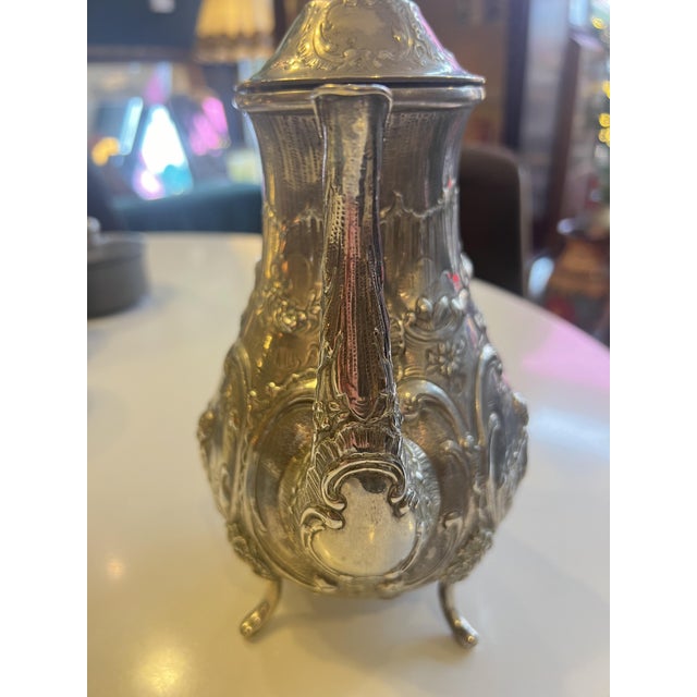 Metal Art Nouveau Silver Coffee Pot, 1915 For Sale - Image 7 of 10