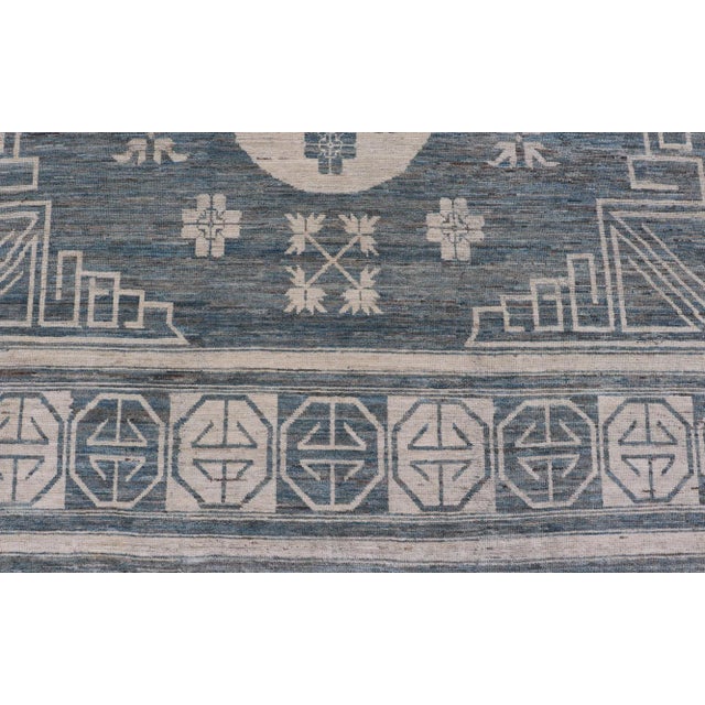 Modern Khotan Rug With Circular Medallions by Keivan Woven Arts 10'6 X 16'3 For Sale - Image 4 of 11