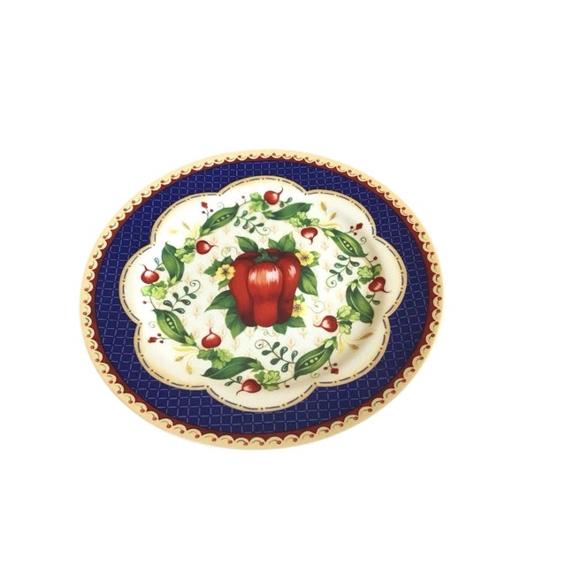Vintage Le Jardin Suzanne Nicoll Andrea by Sadek Veggie Dinner Plates - Set of 4 For Sale - Image 4 of 7