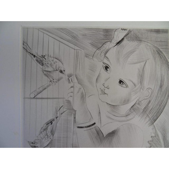 Modern Mily Possoz, The Birdcage, Original Engraving For Sale - Image 3 of 7