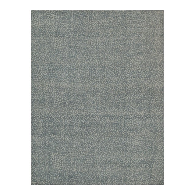 Rug & Kilim’s Oversized Spot Rug in Dusty Blue, 12x14 For Sale