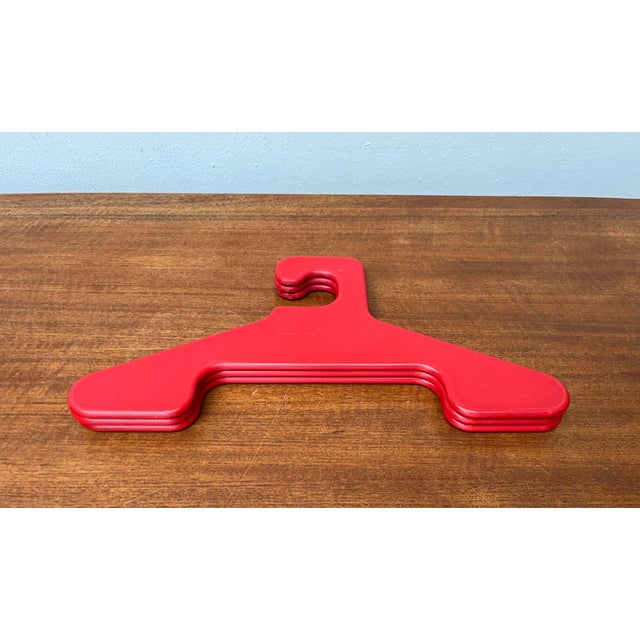 Mid-Century Modern German Red Space Age Coat Hanger, 1960s, Set of 3, in Very Good conditions. Designed 1960 to 1969