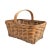Vintage Hand Woven Fixed Handle Basket, 1900's For Sale In Chicago - Image 6 of 10