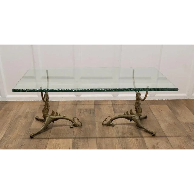 Mid-Century Brass and Glass Coffee Table, 1960s For Sale - Image 11 of 13