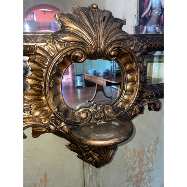 Large Ornate Vintage Wall Mirror with Shelves Chairish