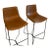 West Elm Slope Leather Bar Stool For Sale