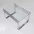 Set of three coffee tables, Italian-made, 1970s. Chrome-plated metal frame and clear glass top. Dimensions: Large, Width...
