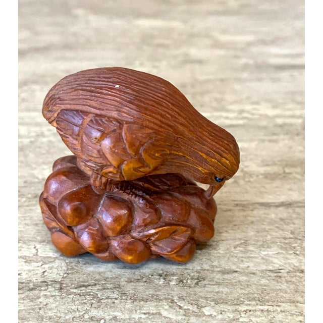 Set of Three Japanese Wood Netsukes For Sale - Image 4 of 12