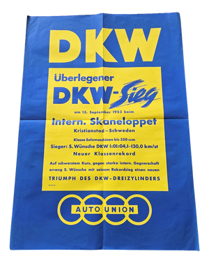 Original Poster DKW Motorrad Sieg Intern, 1953