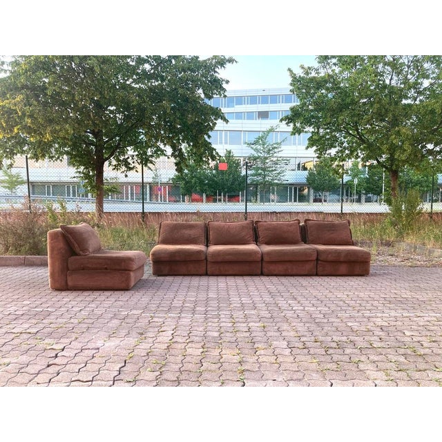 Vintage Modular Brown Sofa Set from Rolf Benz, 1970s, Set of 5 For Sale - Image 17 of 18