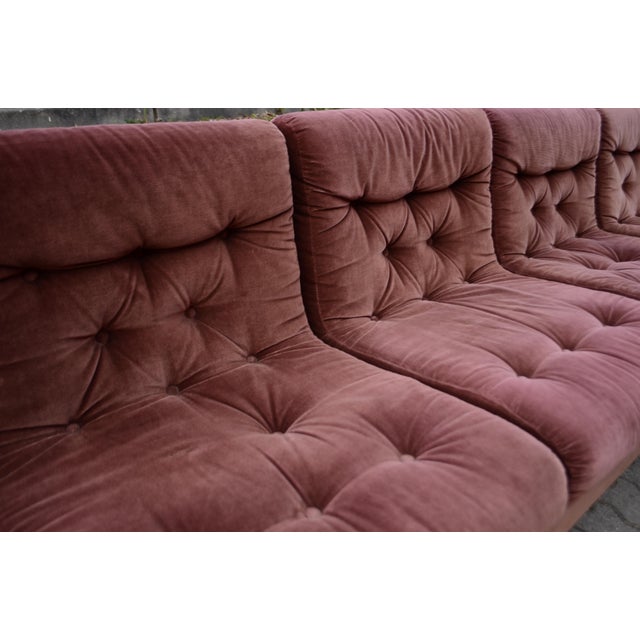 Vintage Modular Redbrown Sofa from Dreipunkt, 1970s, Set of 6 For Sale - Image 6 of 18