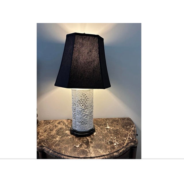 Early 20th Century Blanc De Chine Table Lamp For Sale - Image 11 of 12