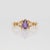 Purple Sapphire Ring With Earth Mined Diamonds Accents: Solid 14k Gold, Size 6.75 For Sale - Image 4 of 8