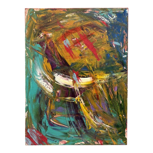 Original Contemporary Abstract Expressionist Mixed Media Painting on Canvas For Sale