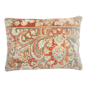 Antique Sarouk Rug Pillow