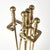 Brass Vintage Brass Fireplace Tool Set 4-Piece Set With Art Deco Stand For Sale - Image 8 of 15