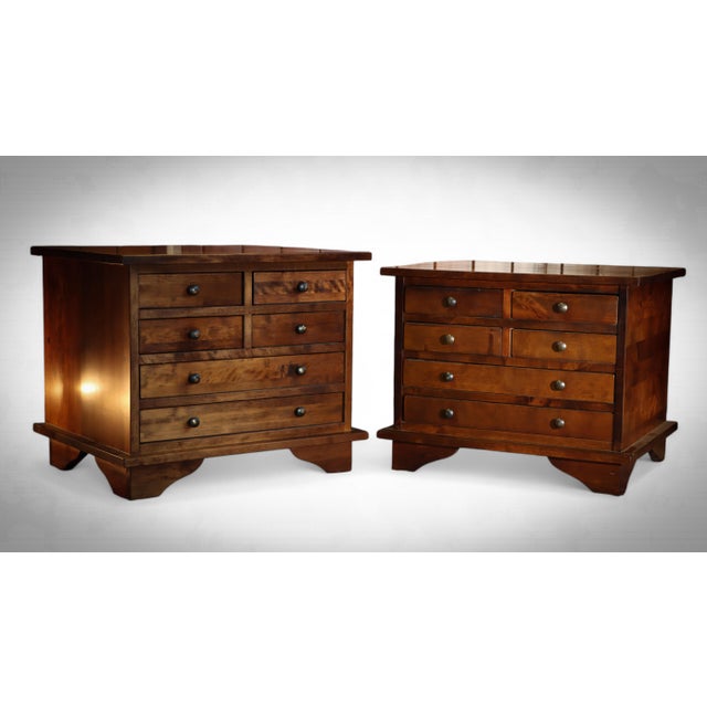 Dark Chestnut Garrat 6-Drawer Bedside Tables from Laura Ashley, 2010s, Set of 2 For Sale - Image 15 of 15