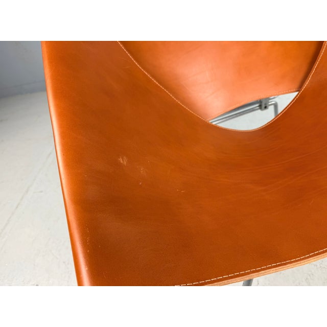 AP-14 Cognac Leather Chair by Pierre Paulin for A. Polak, 1955 For Sale - Image 11 of 18