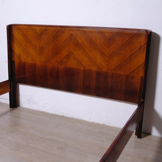 Wooden Double Bed, Italy, 1950s For Sale - Image 4 of 15
