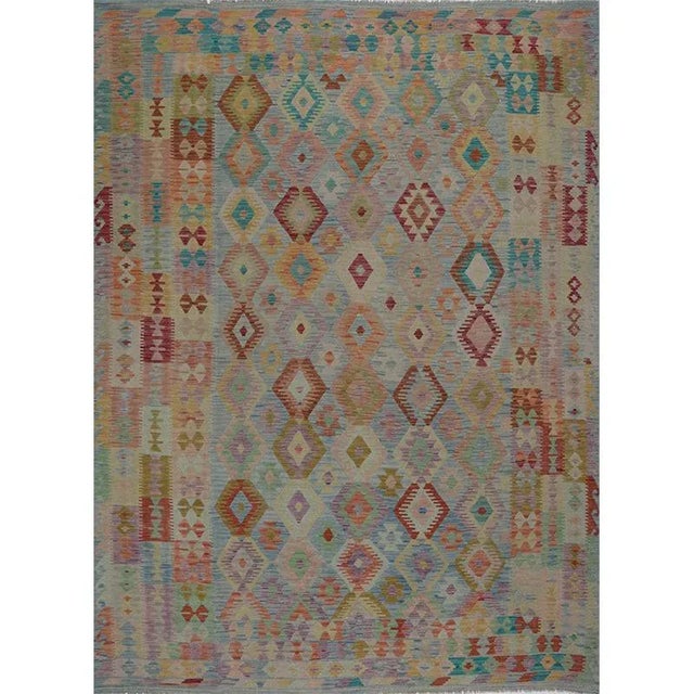 Traditional Handwoven Turkish Kilim Rug-8'3" X 11'9" For Sale - Image 12 of 12