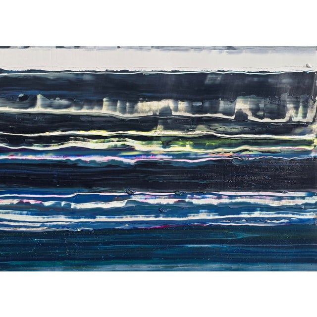 Pacific Ocean / Palisades No. 2 — Original Abstract Seascape by Diane Grant | Neutral Color Palette | Color Field For Sale - Image 4 of 9