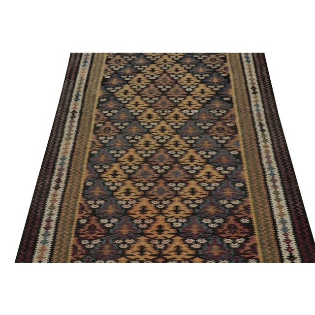 1950s Vintage Tribal Kilim Runner Rug With Polychromatic Patterns by Rug & Kilim For Sale In New York - Image 6 of 8