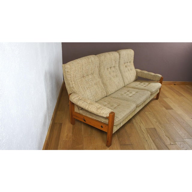 Vintage Scandinavian Sofa in Pine, 1970s, in Good conditions. Designed 1980 to 1989