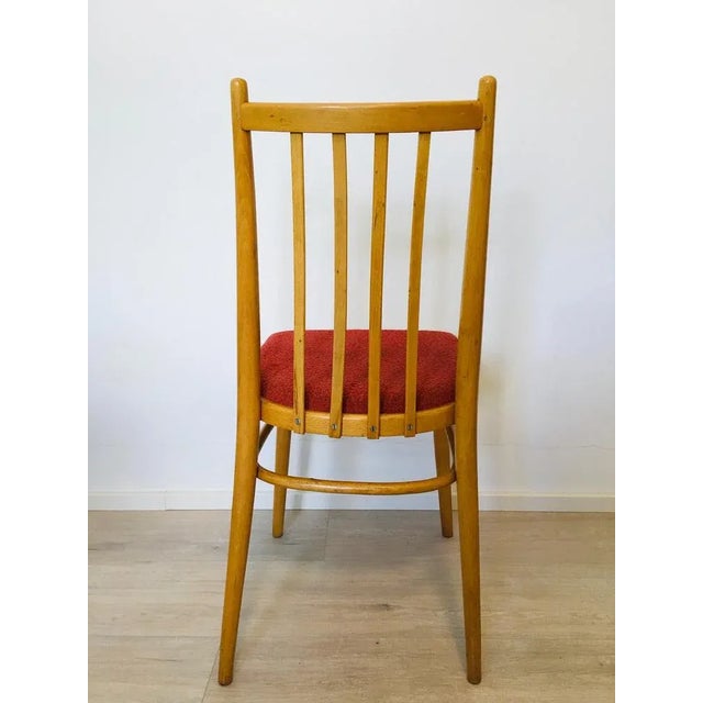 Mid-Century Modern Set of Mid-Century Czech Light Blue Dining Chairs from TON For Sale - Image 3 of 16