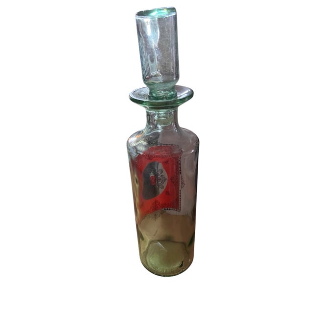 1960s Old Fitzgerald Glass Bottle Decanter With Glass Topper For Sale In Dallas - Image 6 of 8