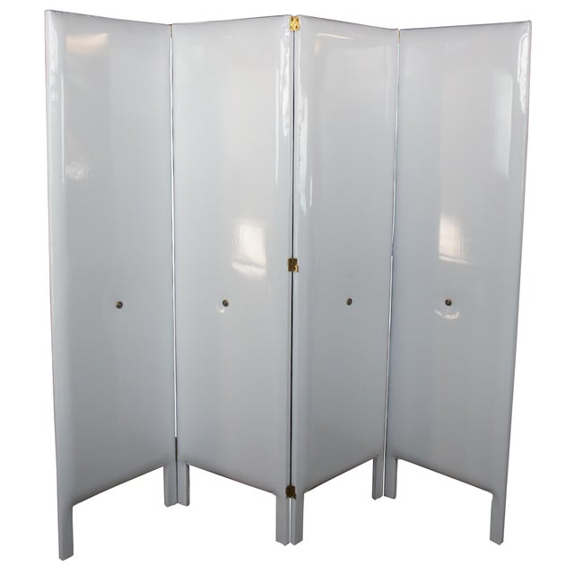 Susan Curtis folding screen or room divider, c. 1994. Titled 'Every Good Hunch Deserves Favour'. This was an installation...