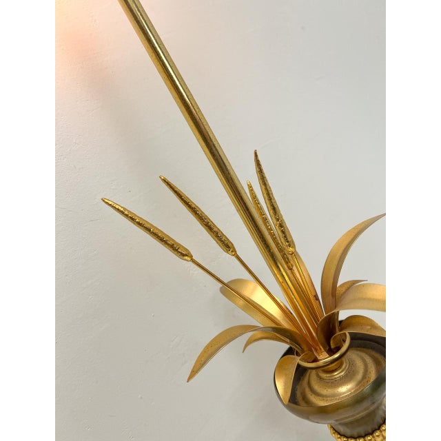 1970s Regency Gilt Wheat Leaves Table Lamp, 1970s For Sale - Image 5 of 12
