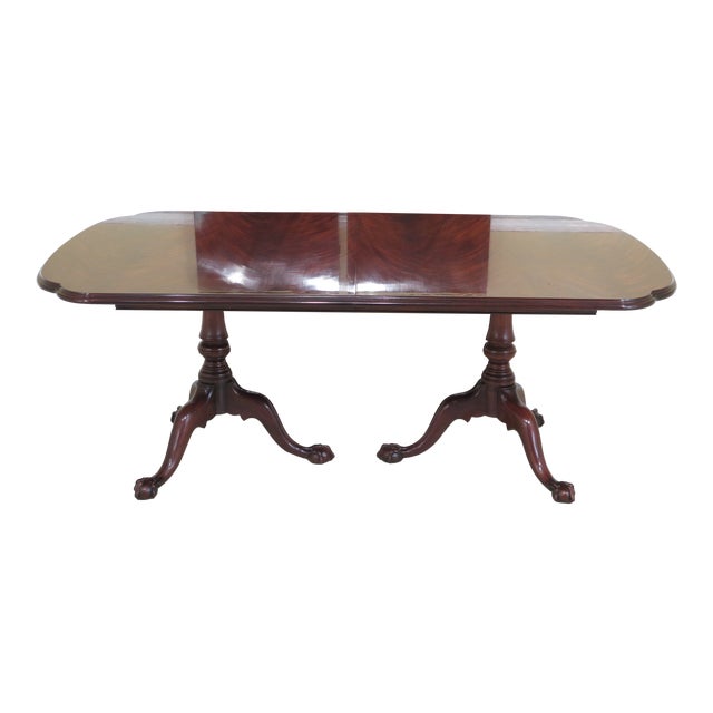 Henkel Harris Flame Mahogany Claw Foot Dining Room Table Chairish