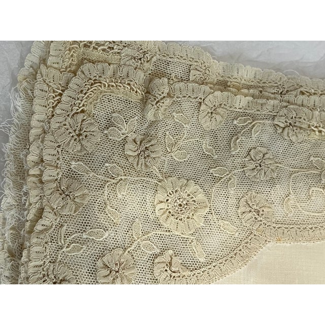 1900s Brussellea Princess Lace Placemats Ans Lunch Napkins Set of 6 For Sale - Image 4 of 4