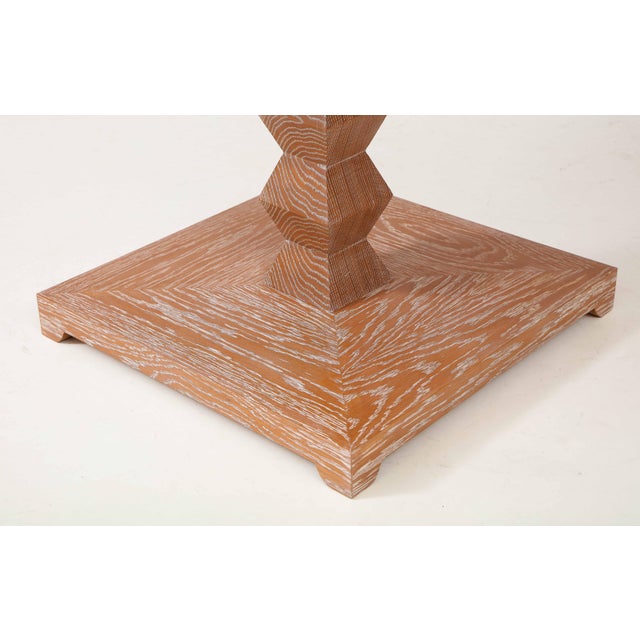 French Bespoke Cerused Oak Center Table Inspired by French, 1940s Design For Sale - Image 3 of 9