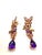 Gemstone Bochic “Capri” Vintage Sapphire, Amethyst & Peridot Earrings Set In 18K Gold For Sale - Image 7 of 9