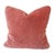 Pair of large custom-made pillows in a vintage cotton velvet fabric in a rose colorway. Pillow's backs are the same...